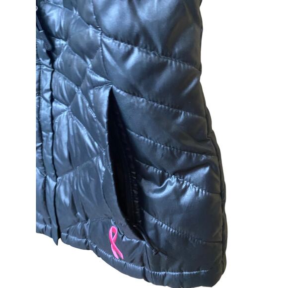 The North Face Women's Vest Black Size M Breast Cancer Awareness Puffer Cozy - Picture 11 of 13
